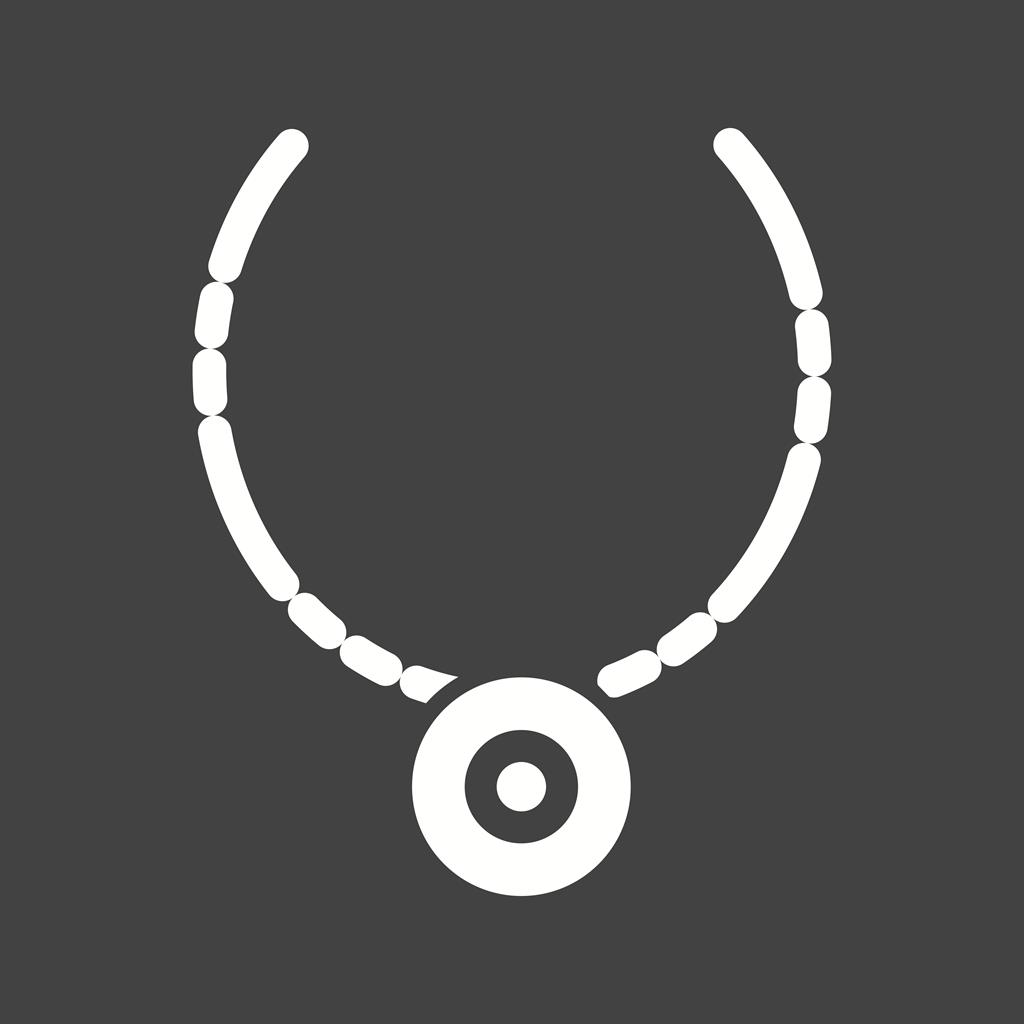 Necklace Glyph Inverted Icon - IconBunny