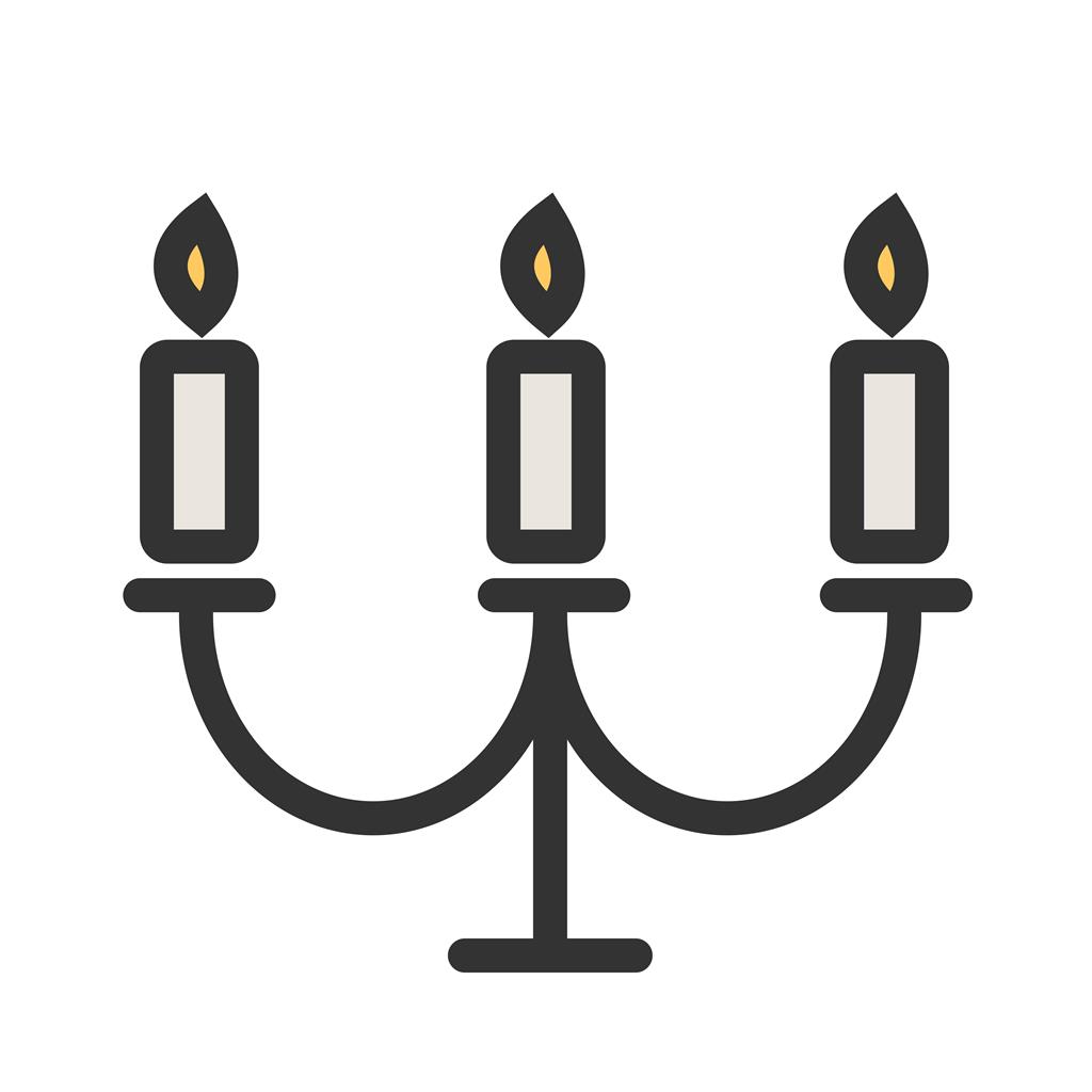 Candles Line Filled Icon - IconBunny