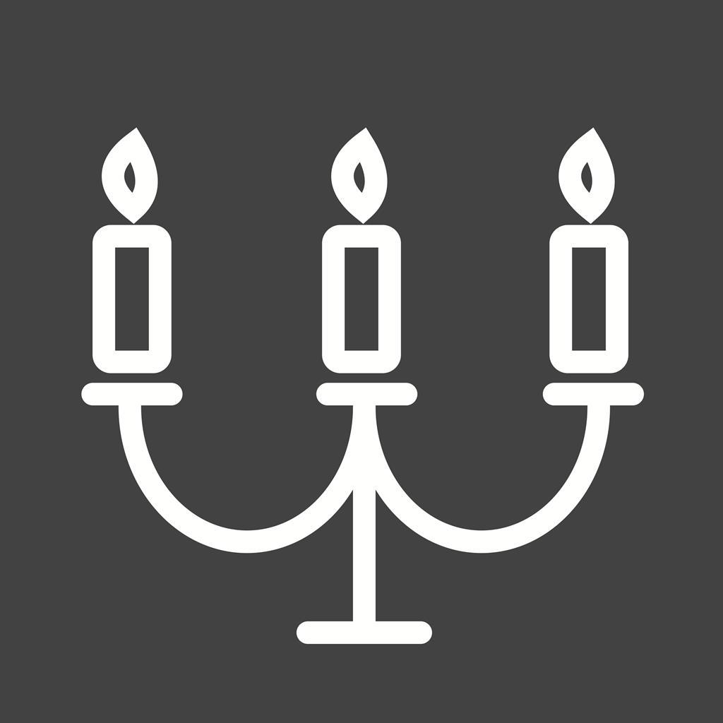 Candles Line Inverted Icon - IconBunny