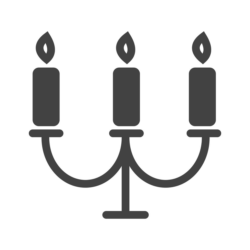 Candles Glyph Icon - IconBunny