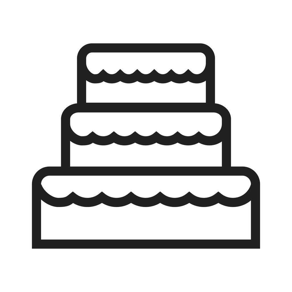 Wedding Cake II Line Icon - IconBunny
