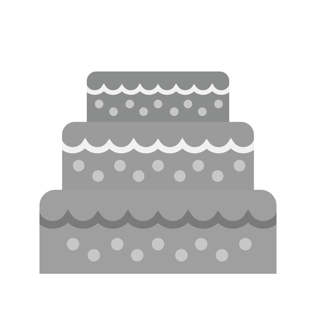 Wedding Cake II Greyscale Icon - IconBunny