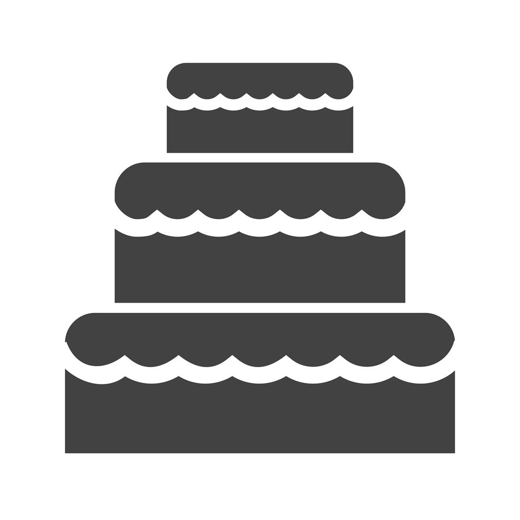 Wedding Cake II Glyph Icon - IconBunny