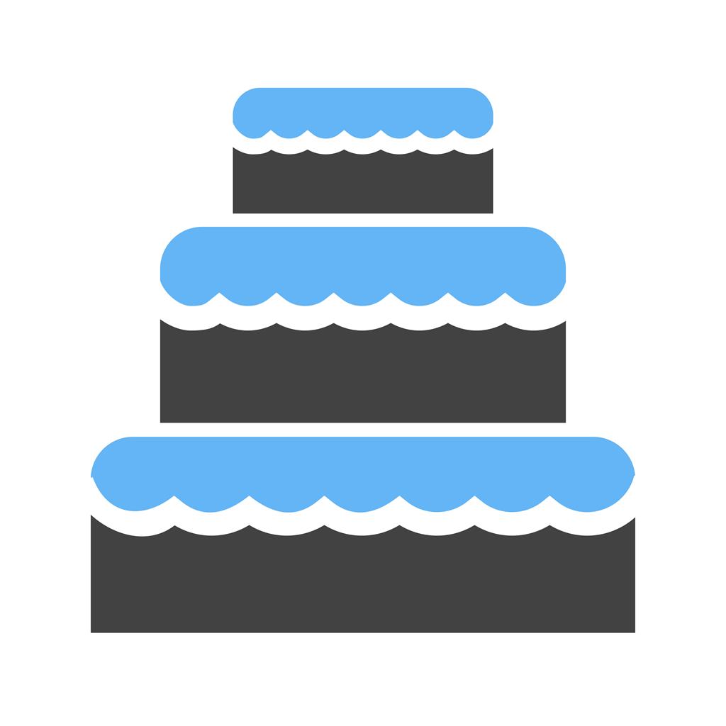 Wedding Cake II Blue Black Icon - IconBunny