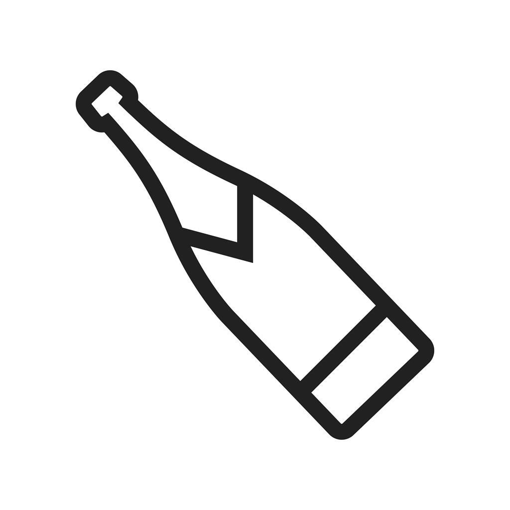 Champagne bottle Line Icon - IconBunny