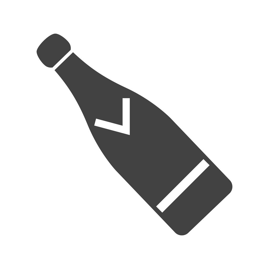 Champagne bottle Glyph Icon - IconBunny