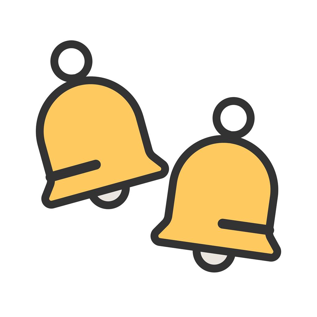 Bells Line Filled Icon - IconBunny