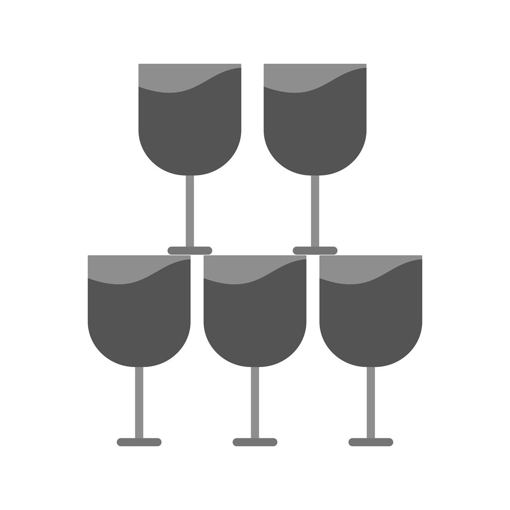 Goblets Greyscale Icon - IconBunny