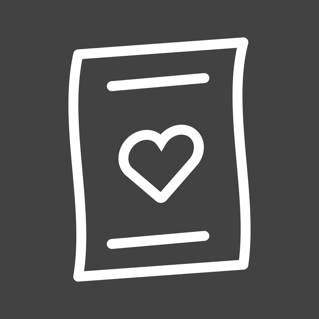 Letter Line Inverted Icon - IconBunny