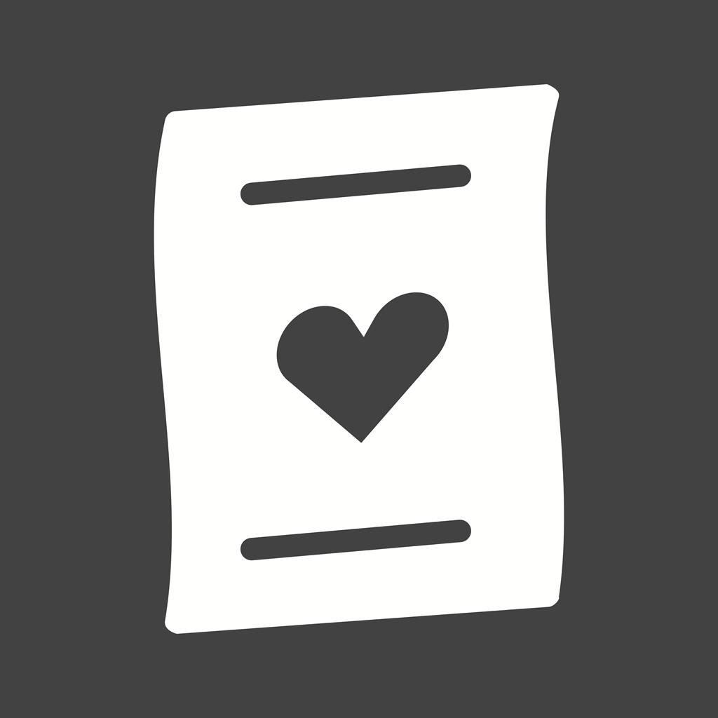 Letter Glyph Inverted Icon - IconBunny