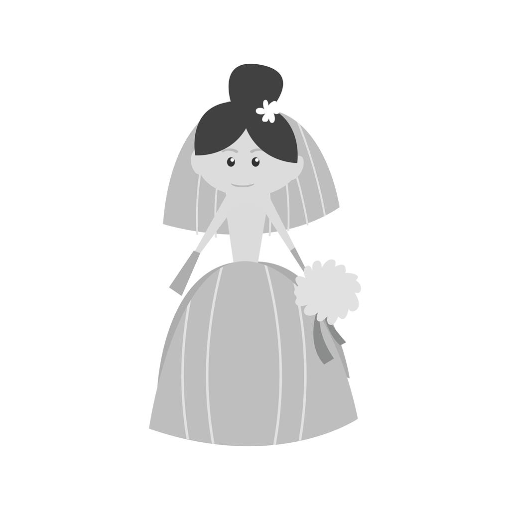 Bride Greyscale Icon - IconBunny