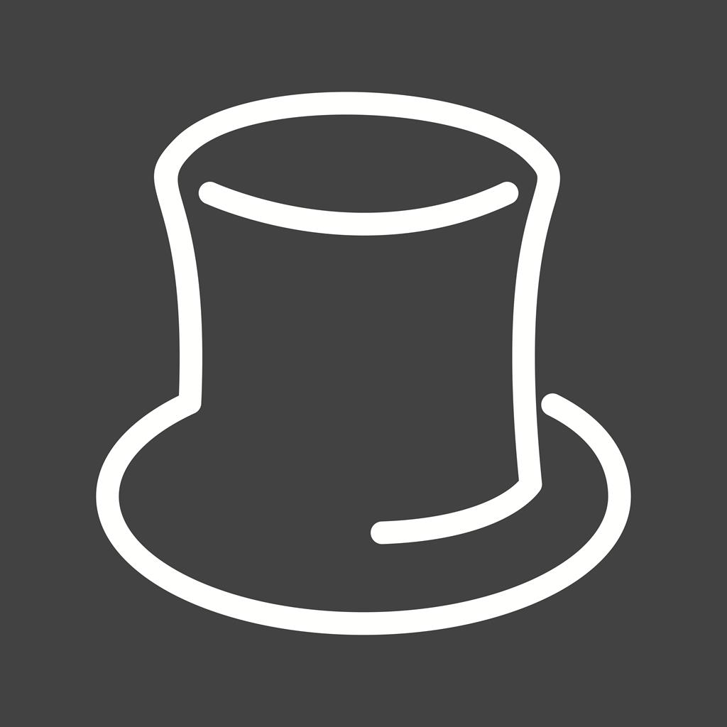 Hat Line Inverted Icon - IconBunny
