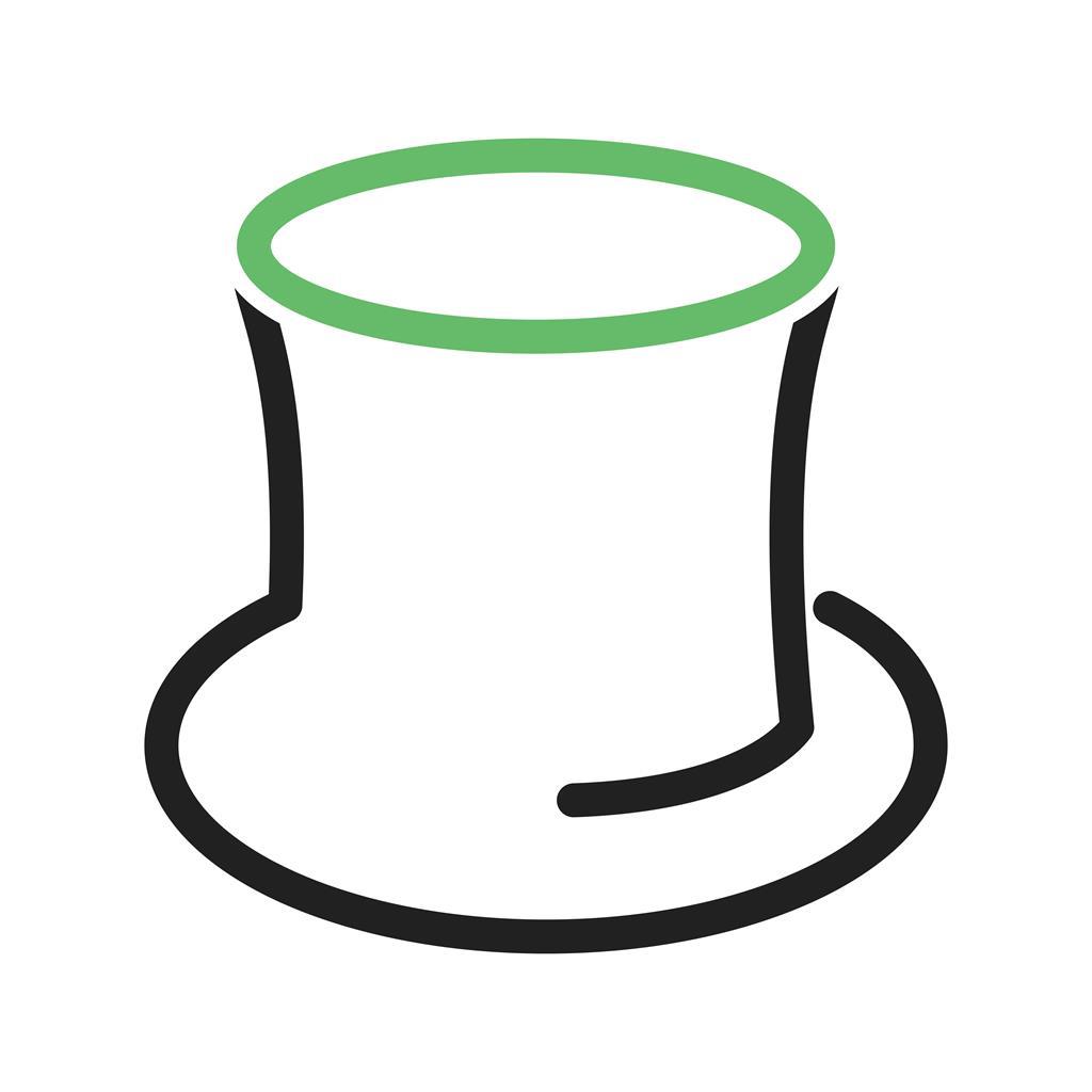 Hat Line Green Black Icon - IconBunny