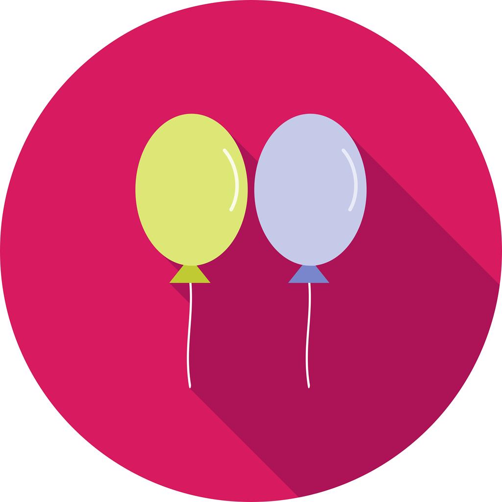 Balloons Flat Shadowed Icon - IconBunny