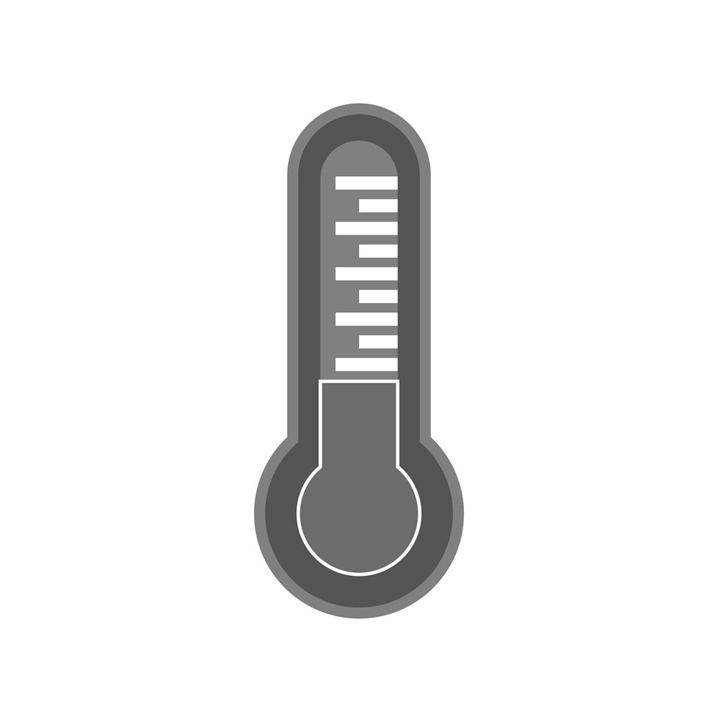 Thermometer Greyscale Icon - IconBunny