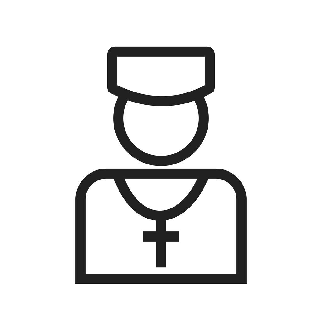 Priest Line Icon - IconBunny