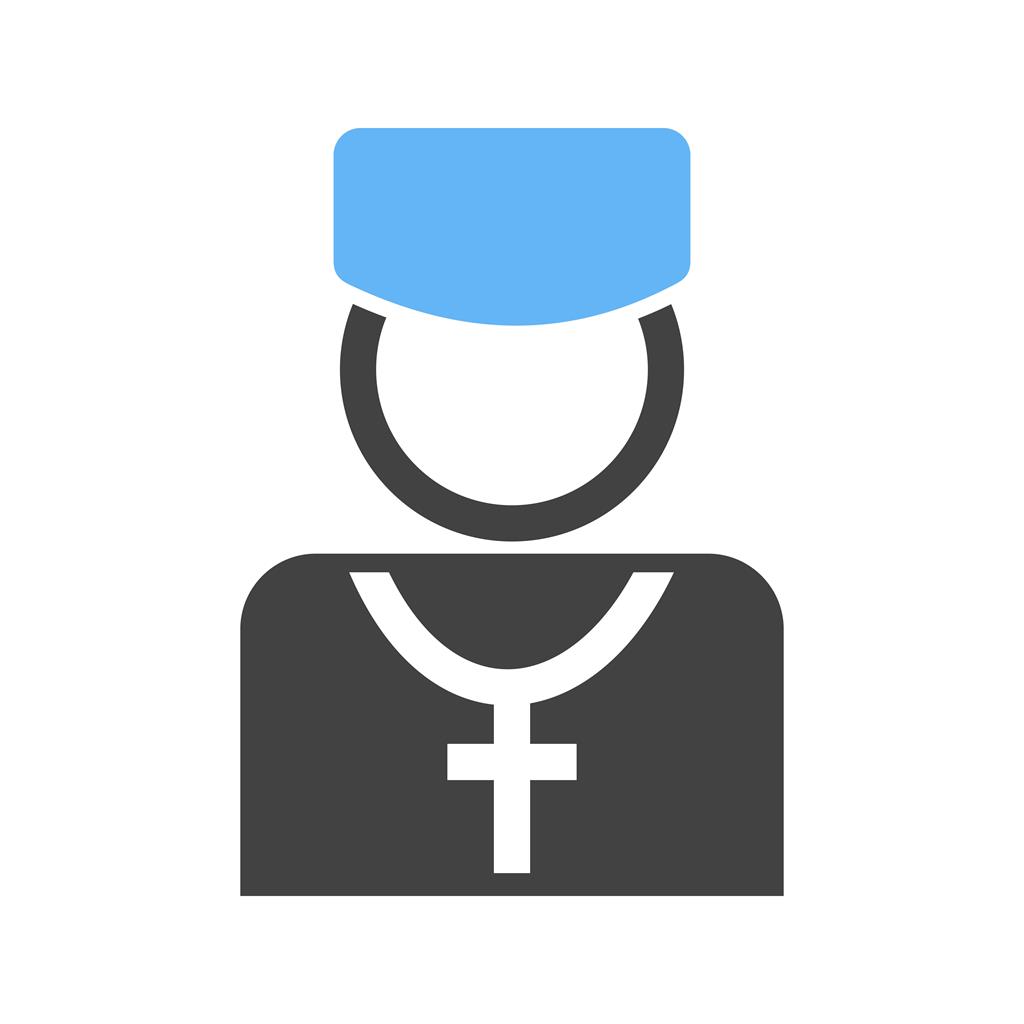 Priest Blue Black Icon - IconBunny