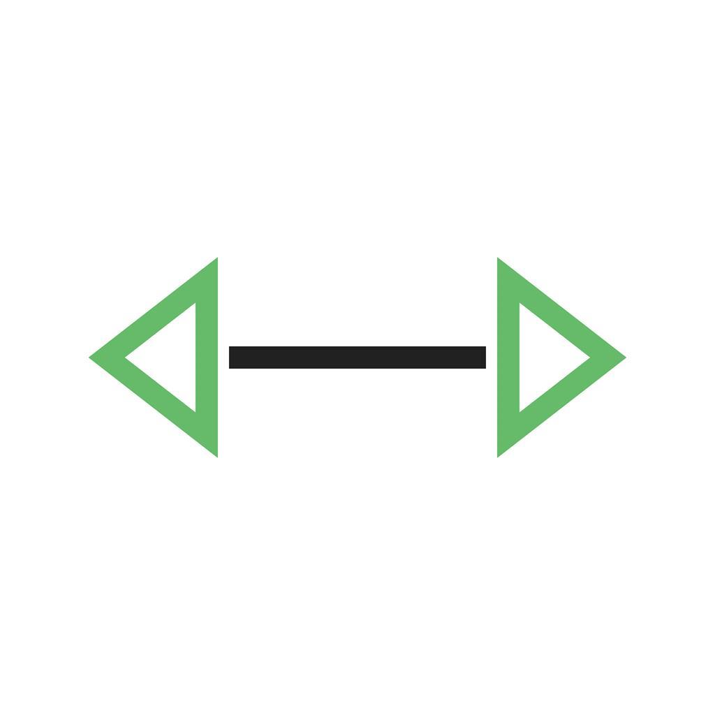 Left-Right II Line Green Black Icon