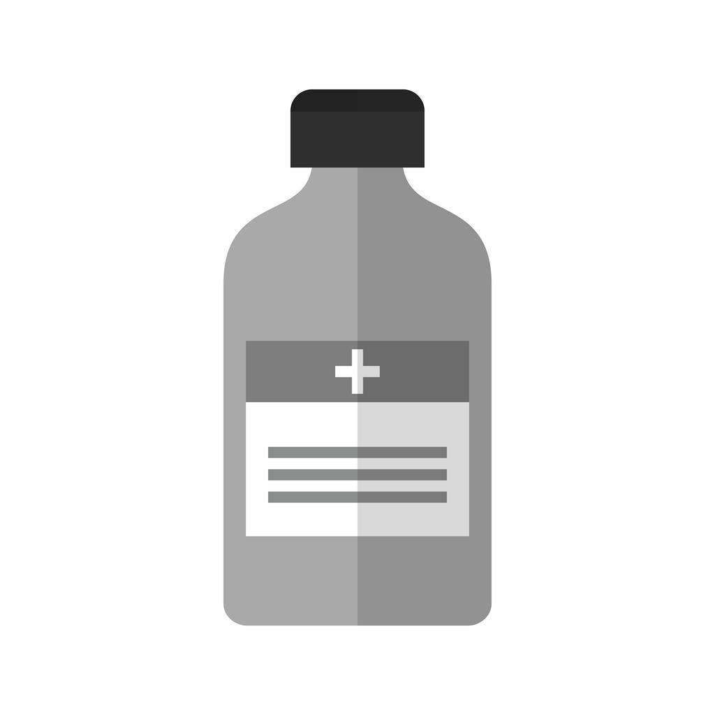 Medicine Bottle Greyscale Icon - IconBunny