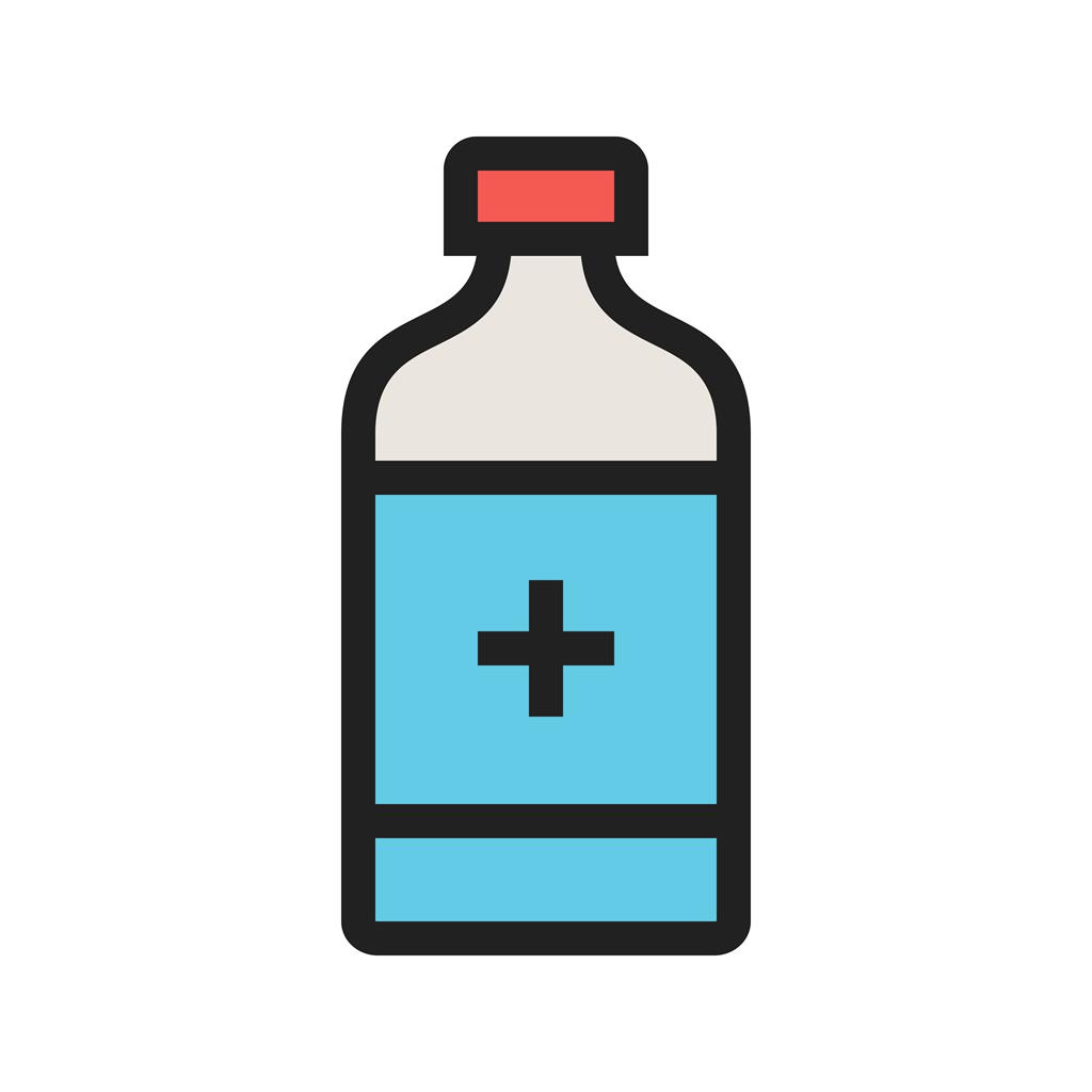 Medicine Bottle Line Filled Icon - IconBunny