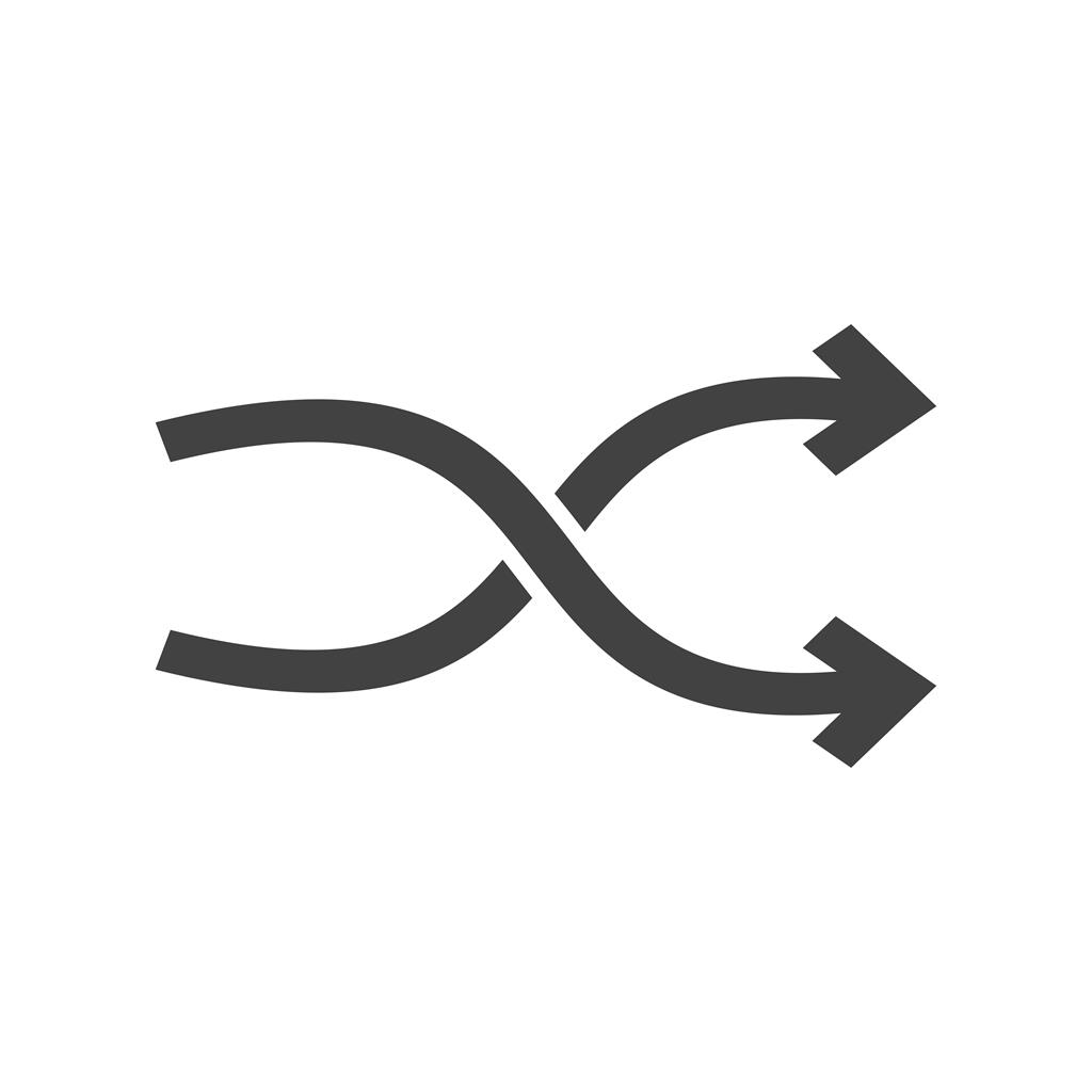 Shuffle II Glyph Icon