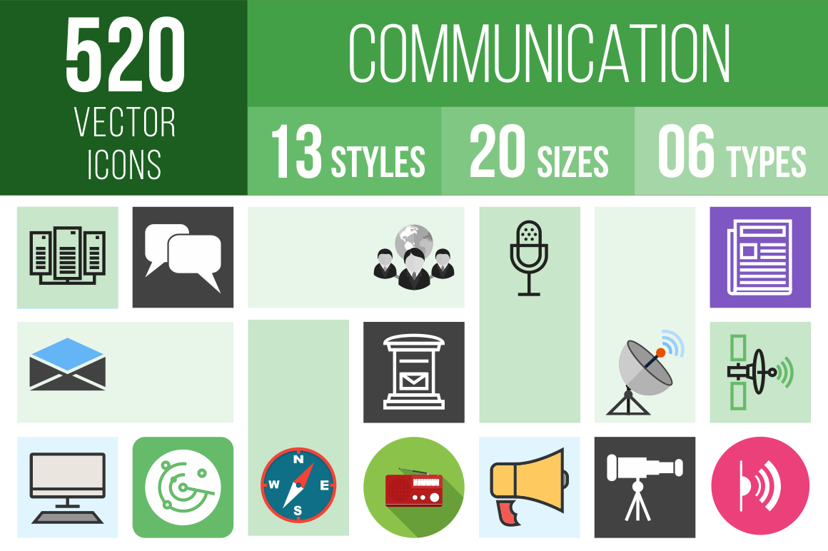 Communication Icons Bundle - Overview - IconBunny
