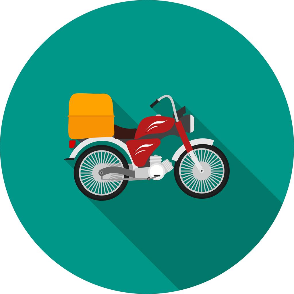 Courier Flat Shadowed Icon - IconBunny