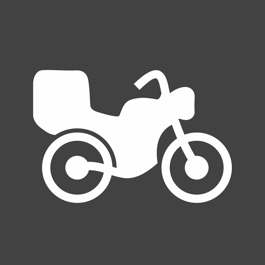Courier Glyph Inverted Icon - IconBunny