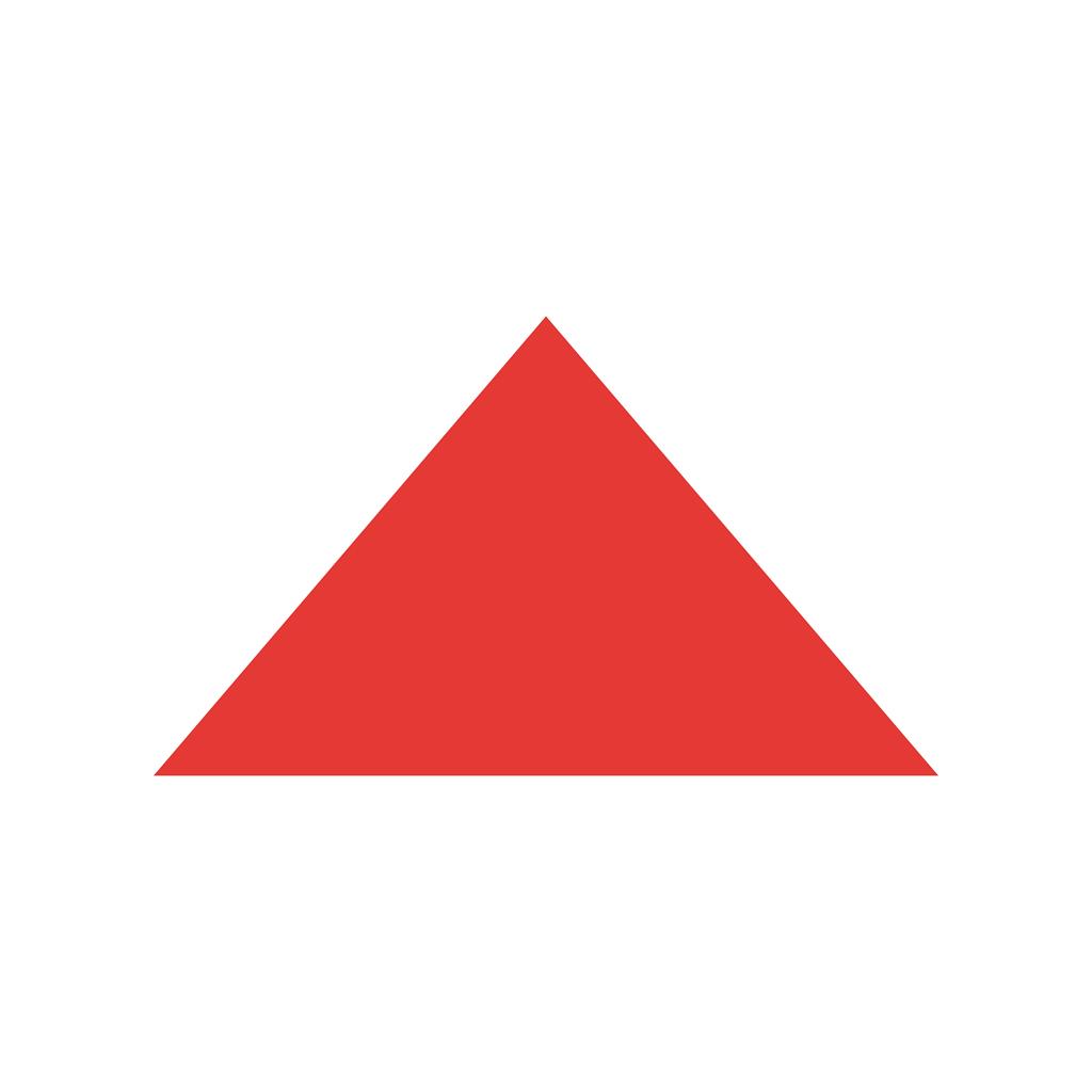 Triangle Arrow Up Flat Multicolor Icon