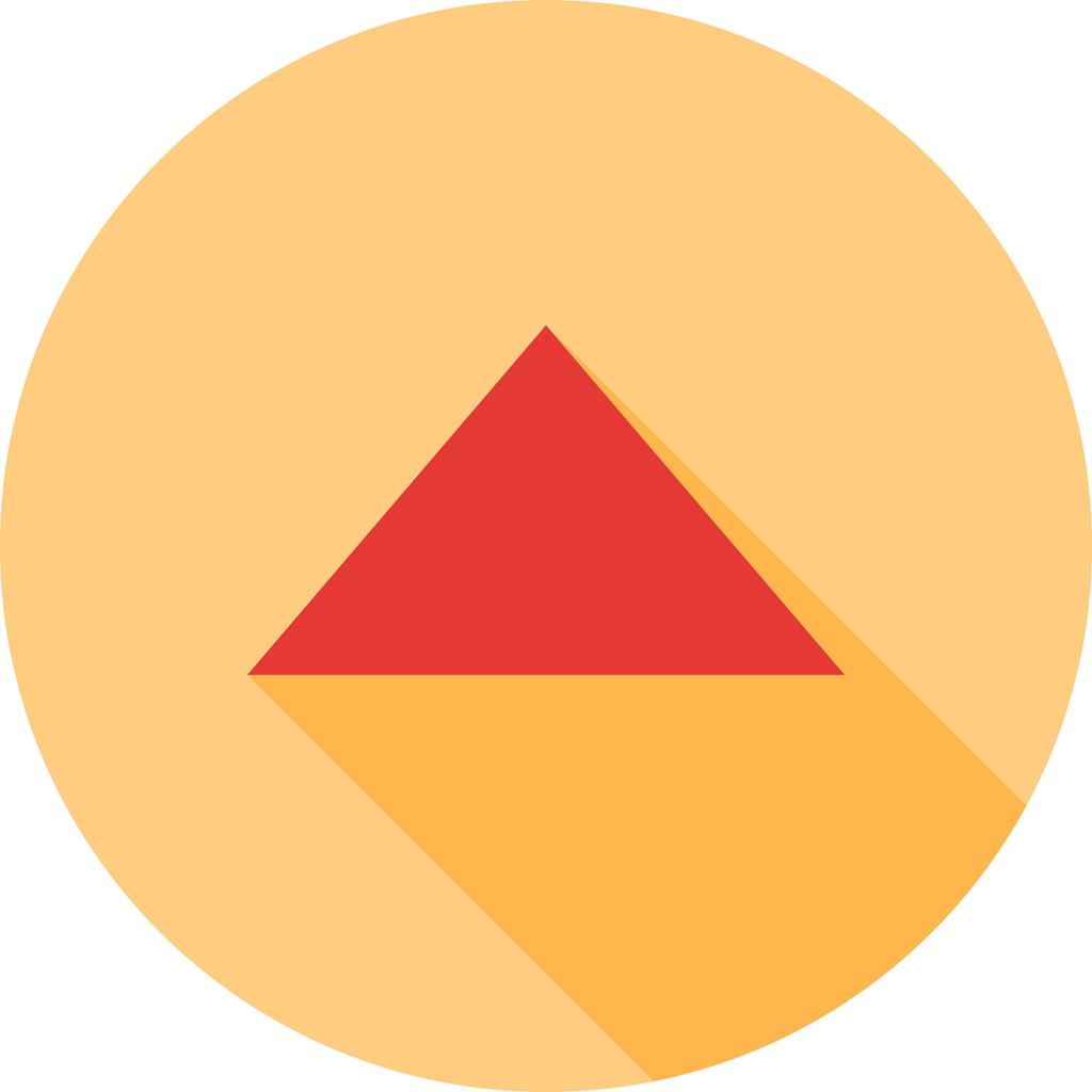 Triangle Arrow Up Flat Shadowed Icon