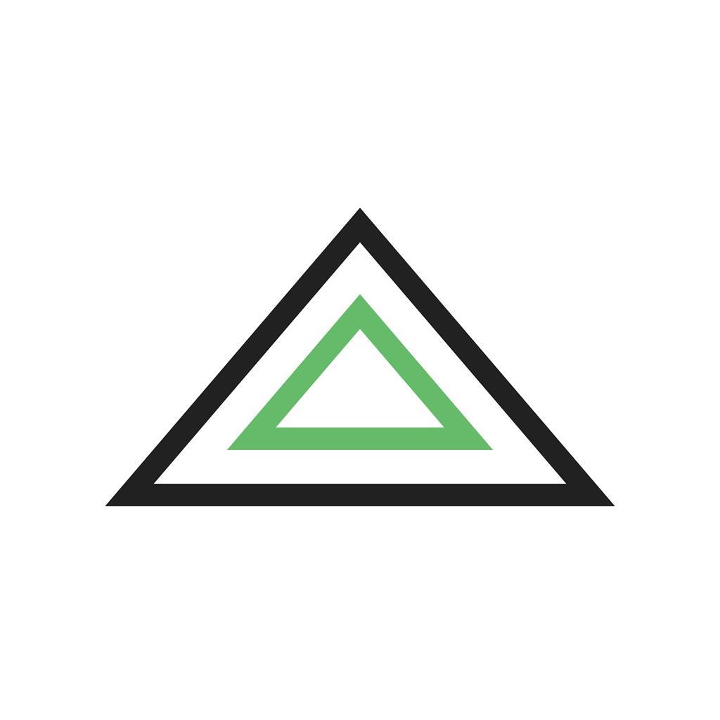Triangle Arrow Up Line Green Black Icon