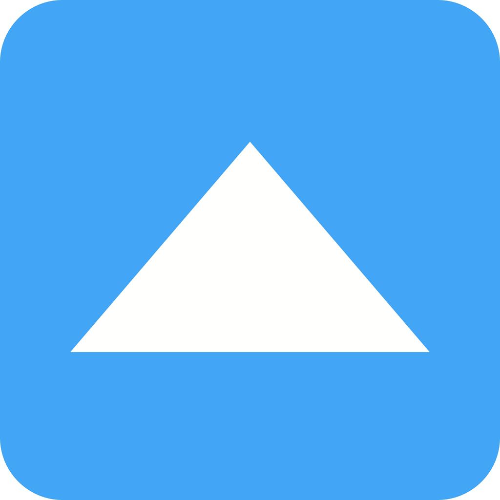 Triangle Arrow Up Flat Round Corner Icon