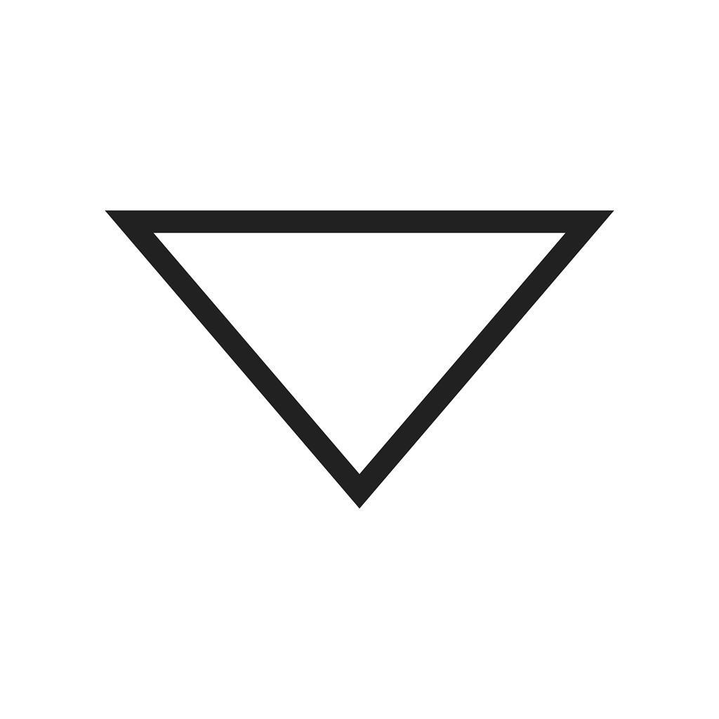 Triangle Arrow Down Line Icon