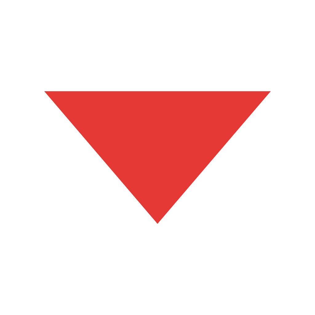 Triangle Arrow Down Flat Multicolor Icon