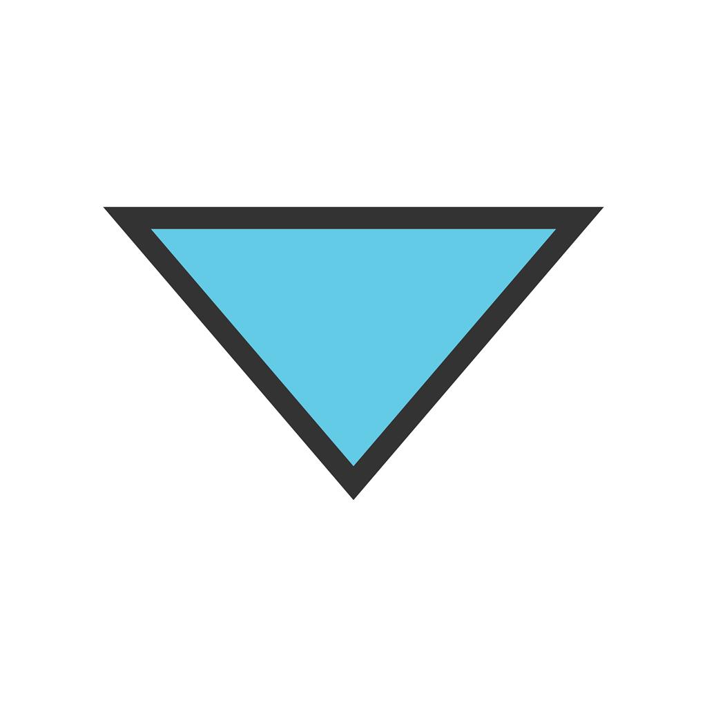 Triangle Arrow Down Line Filled Icon