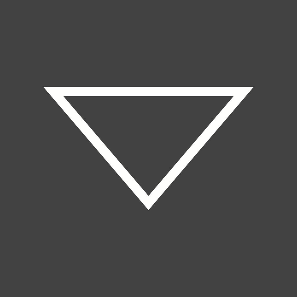 Triangle Arrow Down Line Inverted Icon