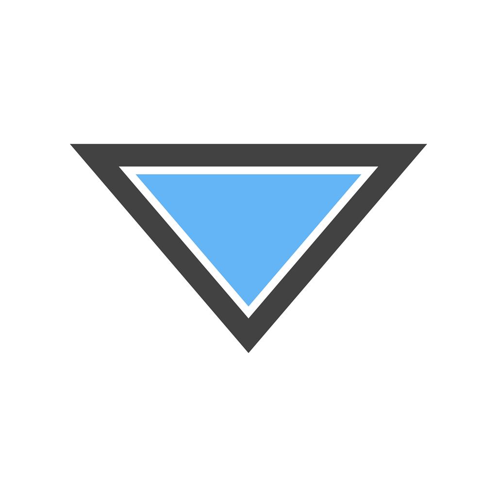 Triangle Arrow Down Blue Black Icon
