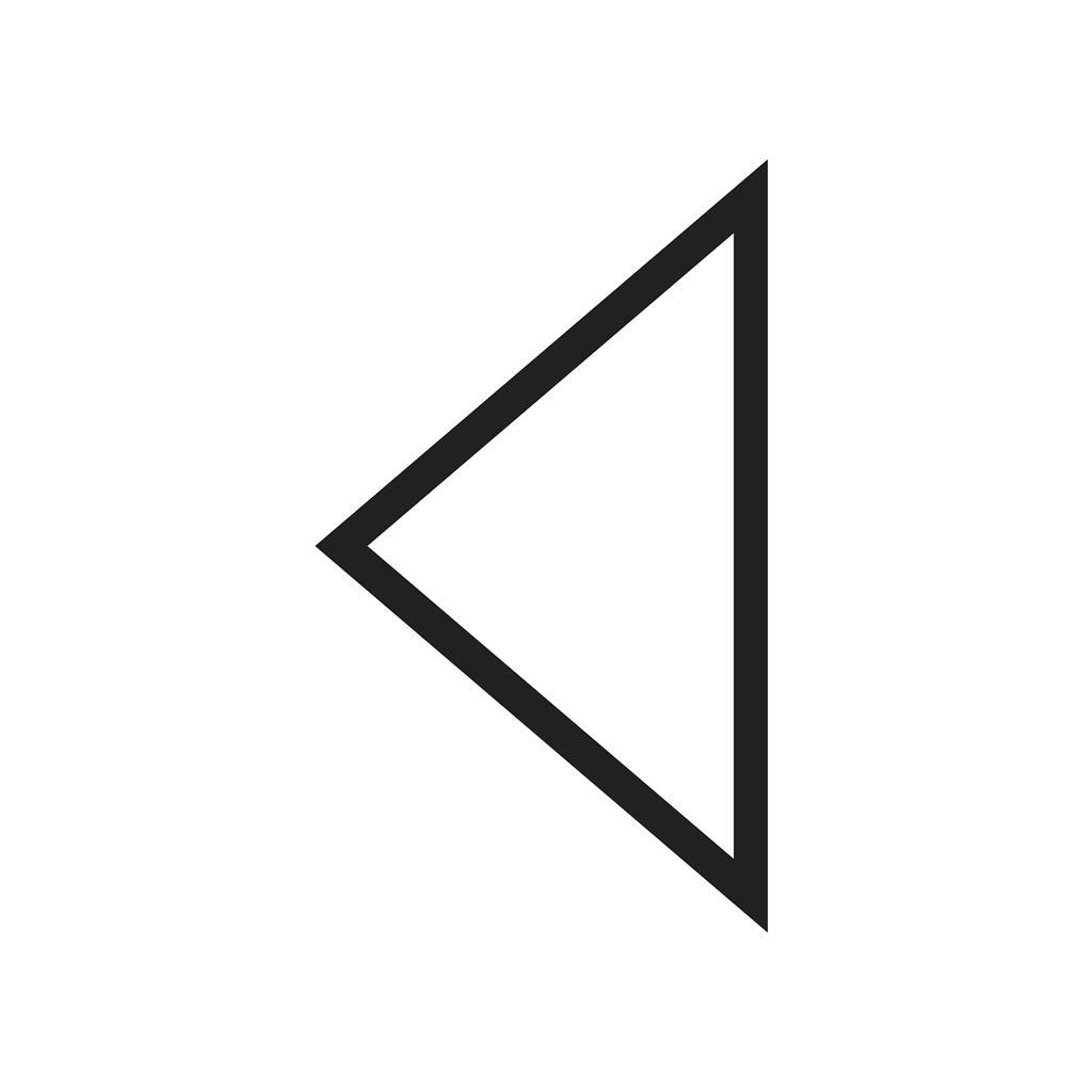 Triangle Arrow Left Line Icon