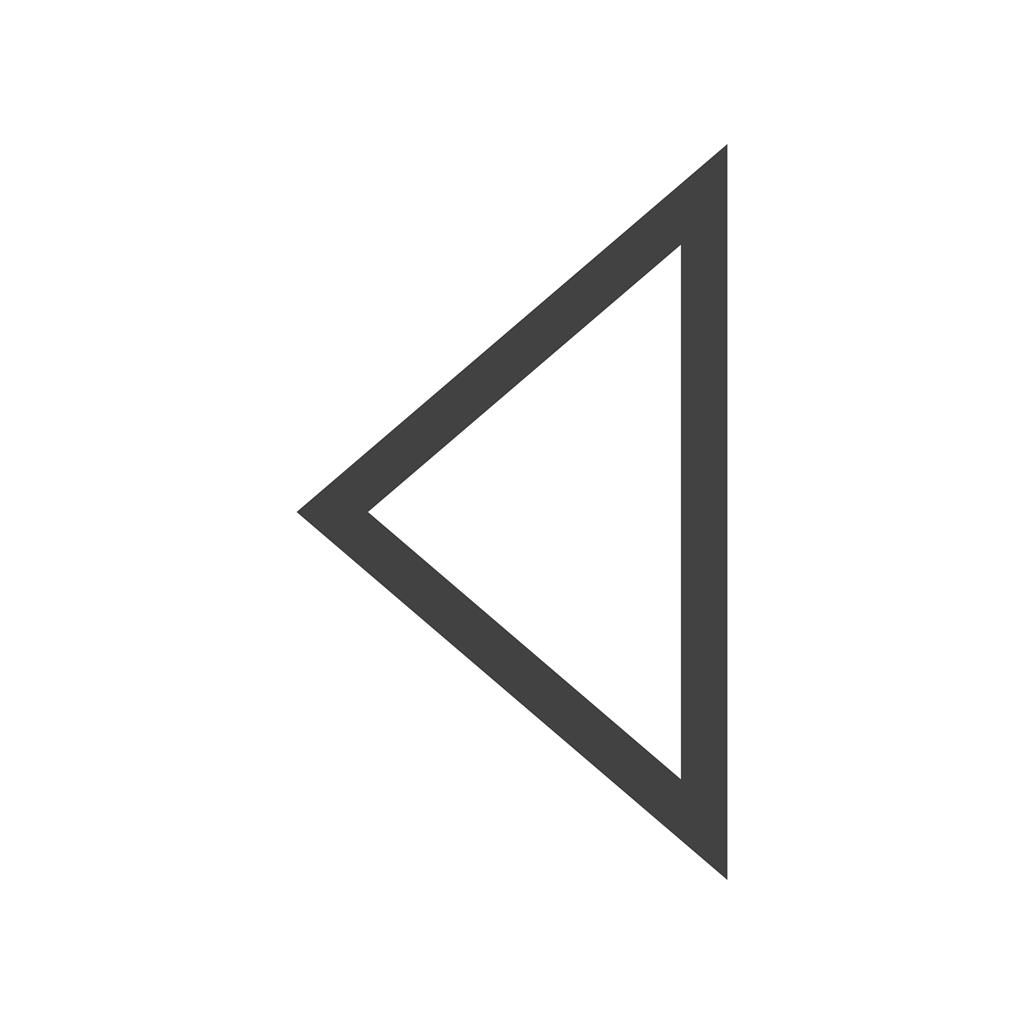 Triangle Arrow Left Glyph Icon