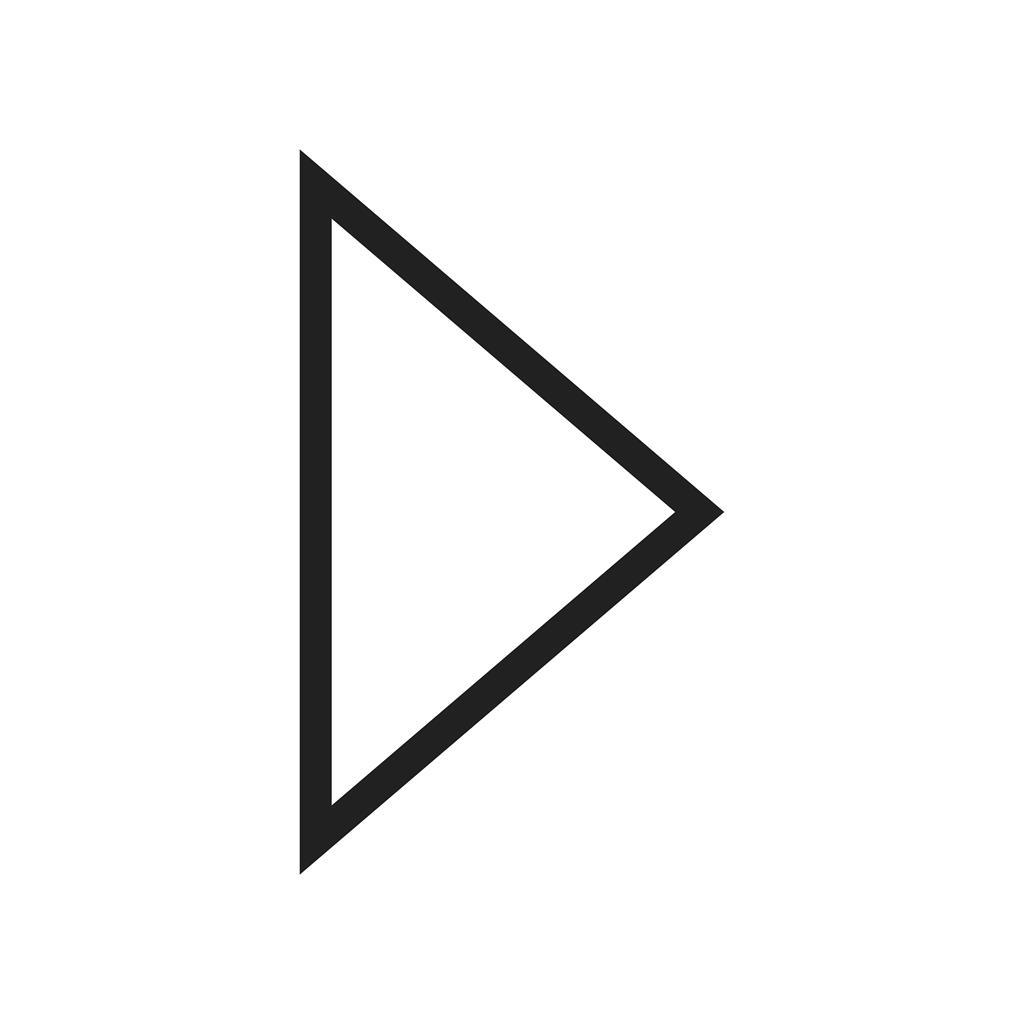 Triangle Arrow Right Line Icon