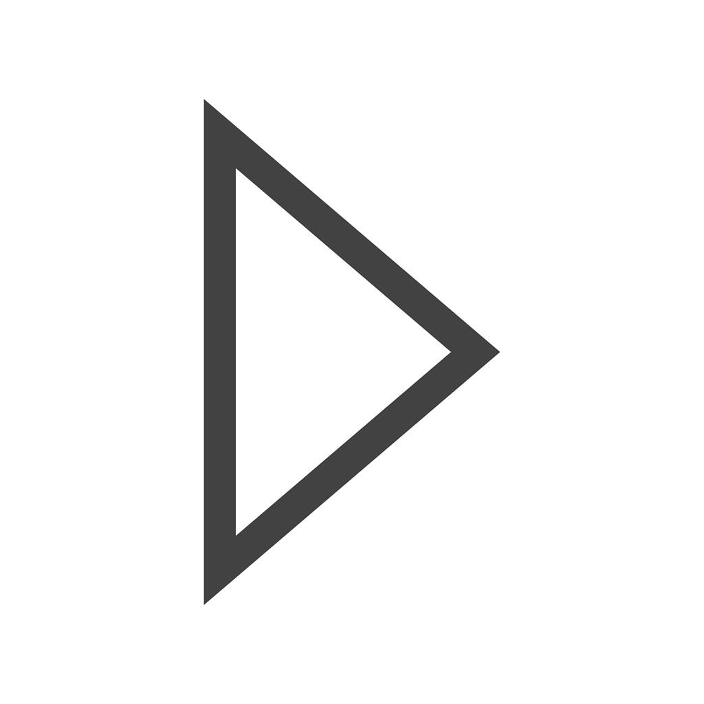 Triangle Arrow Right Glyph Icon