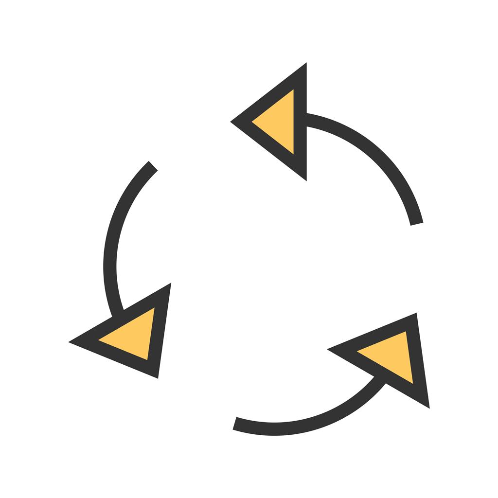 Cycle Arrow Line Filled Icon