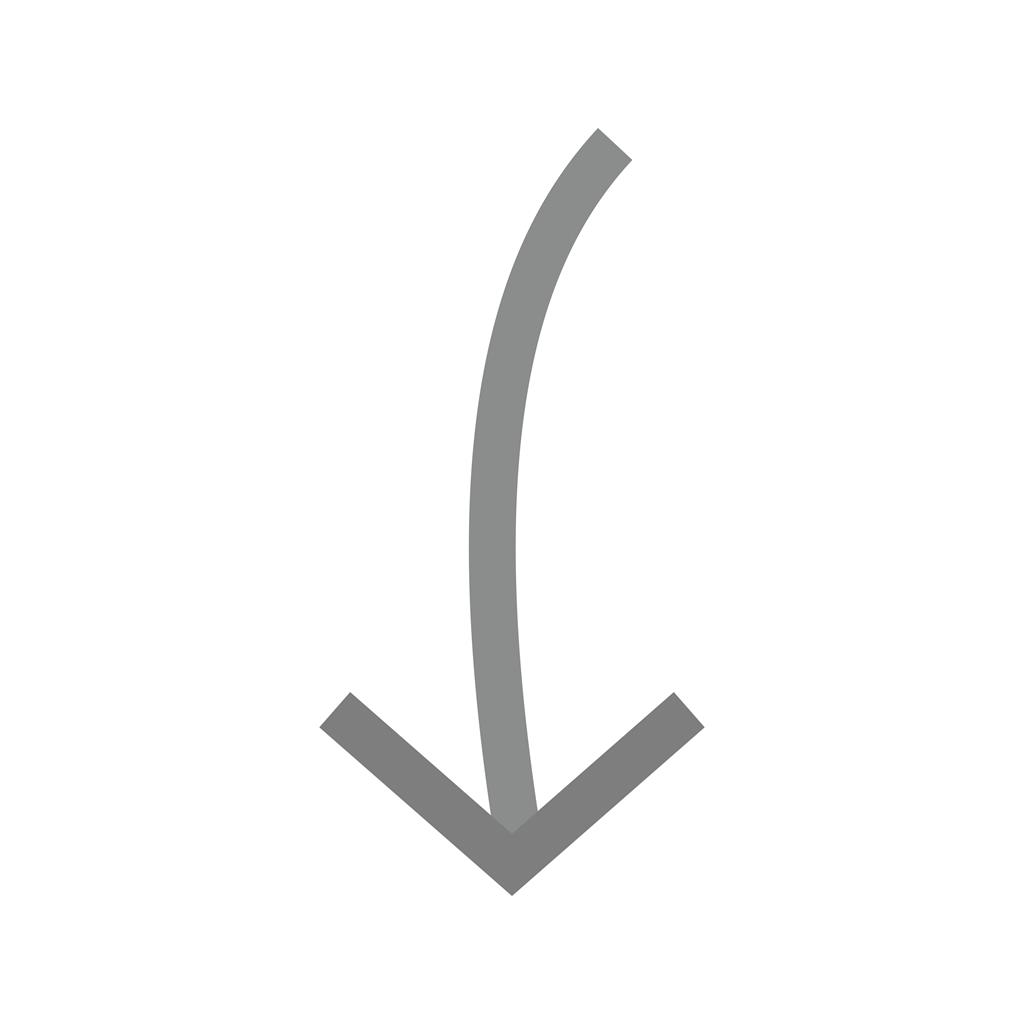 Arrow Pointing Down Greyscale Icon