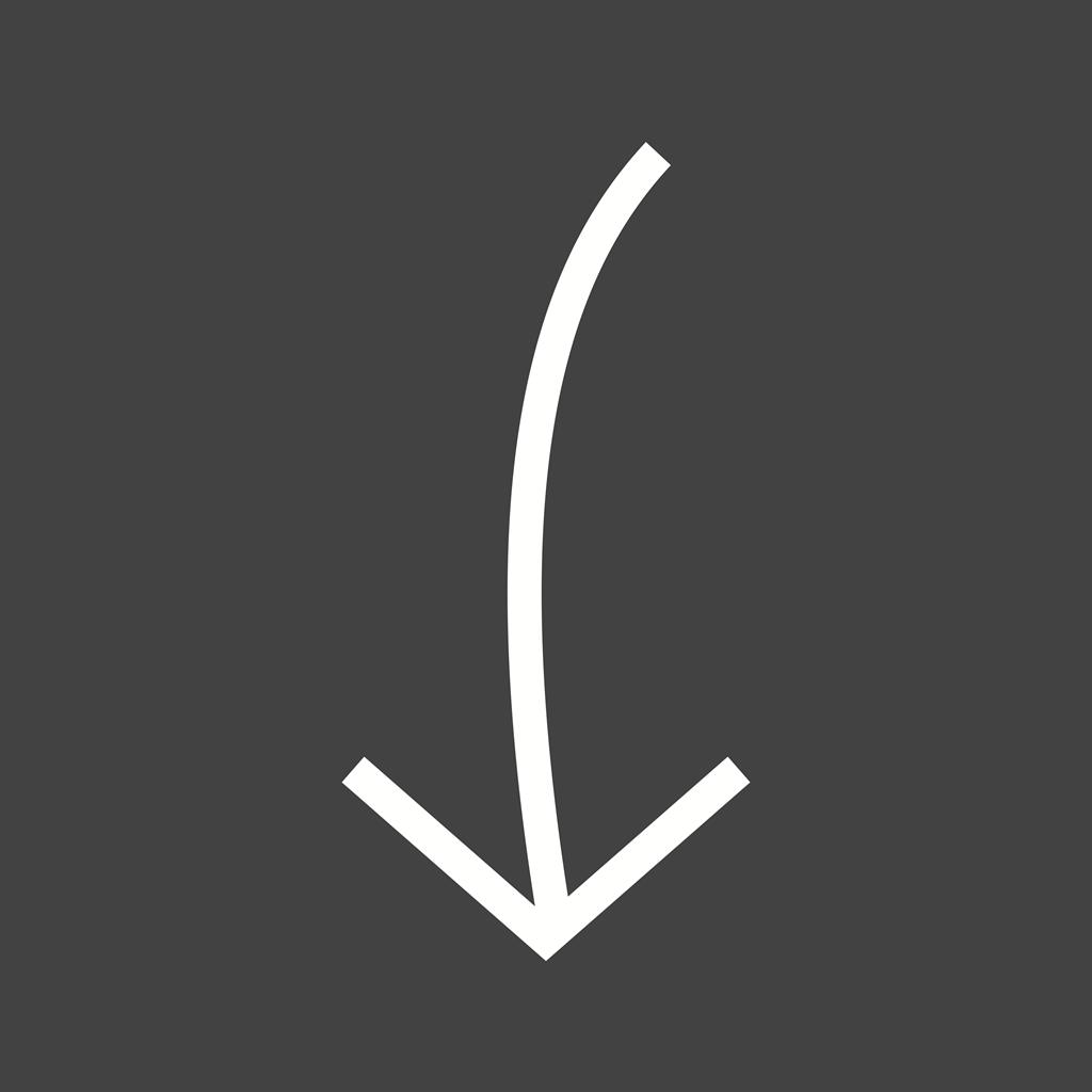 Arrow Pointing Down Line Inverted Icon