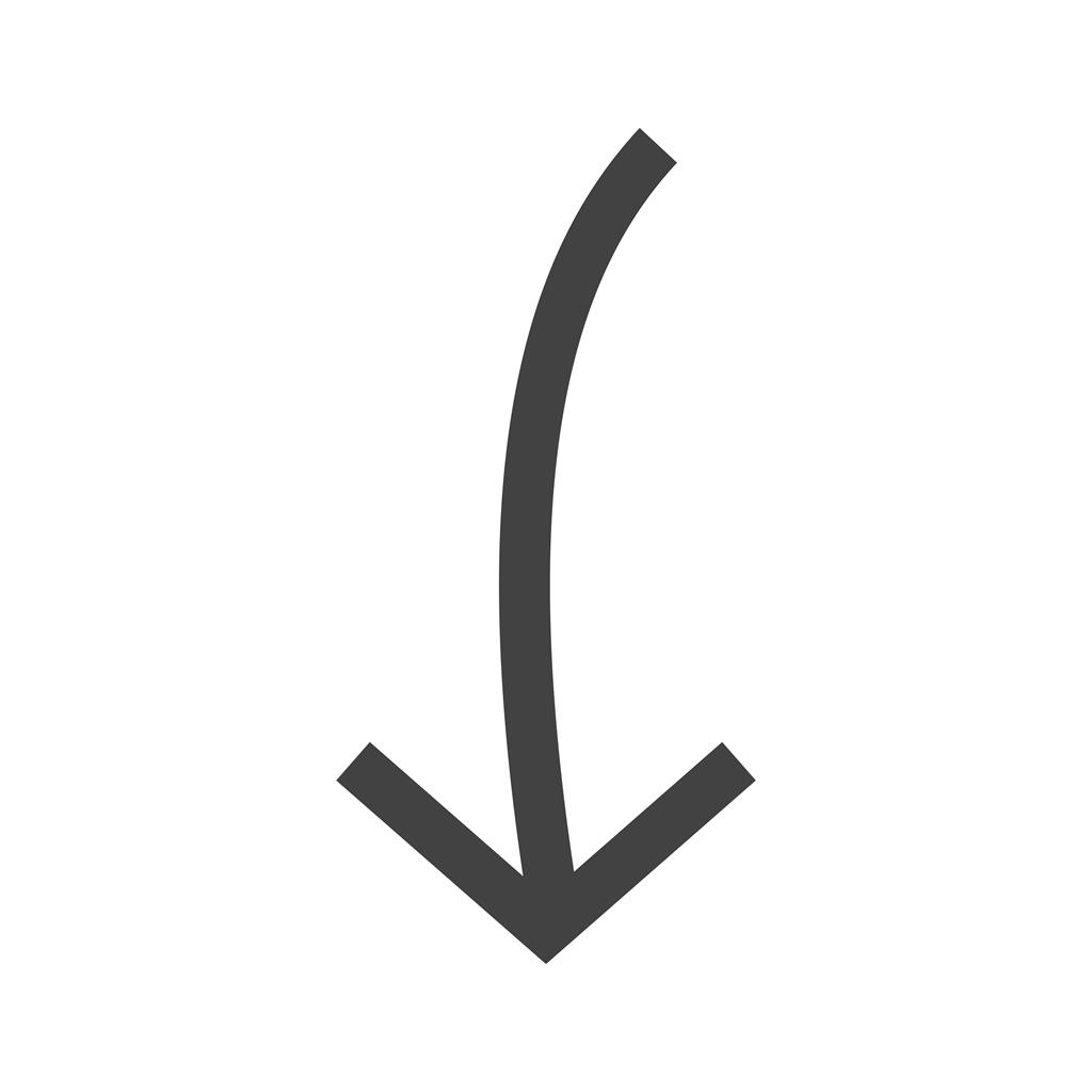 Arrow Pointing Down Glyph Icon