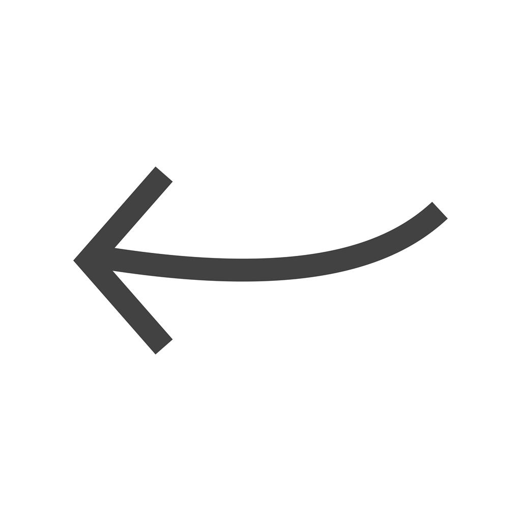 Arrow Pointing Left Glyph Icon