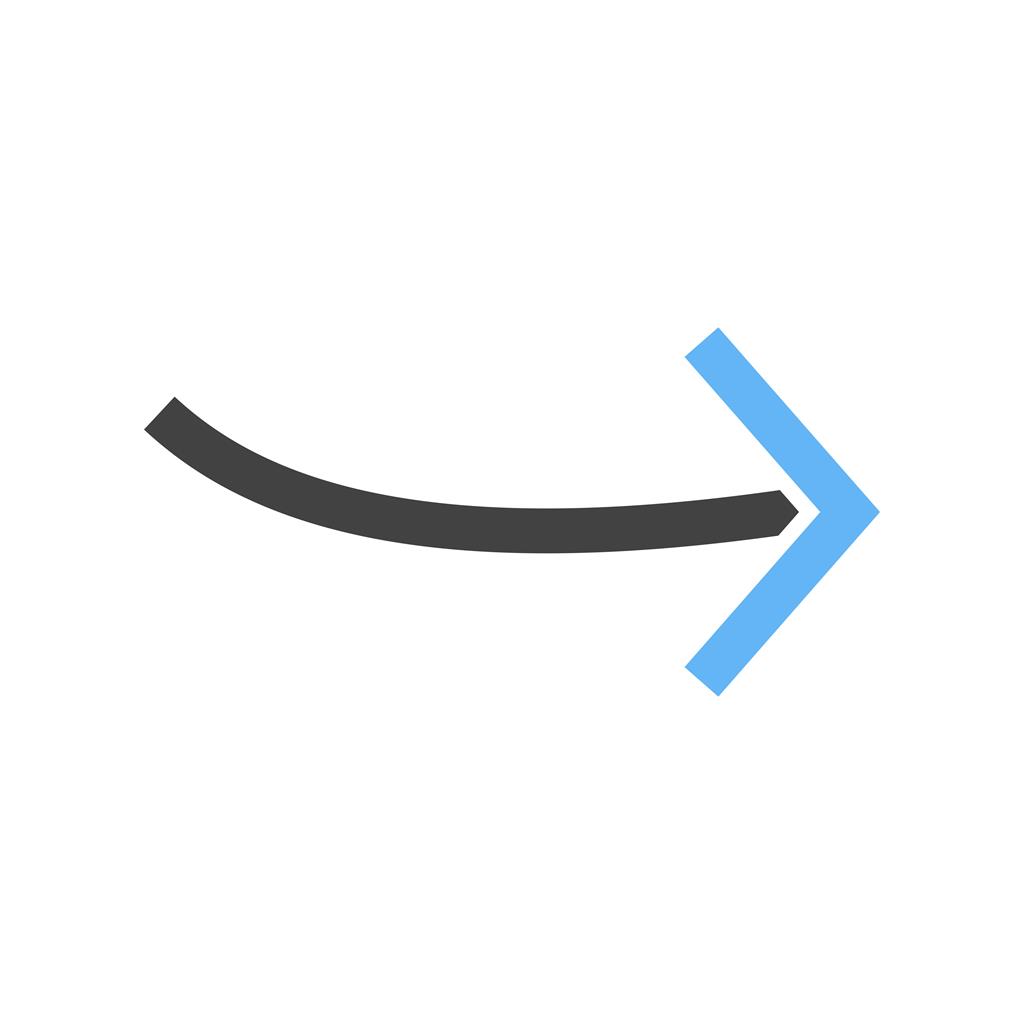 Arrow Pointing Right Blue Black Icon