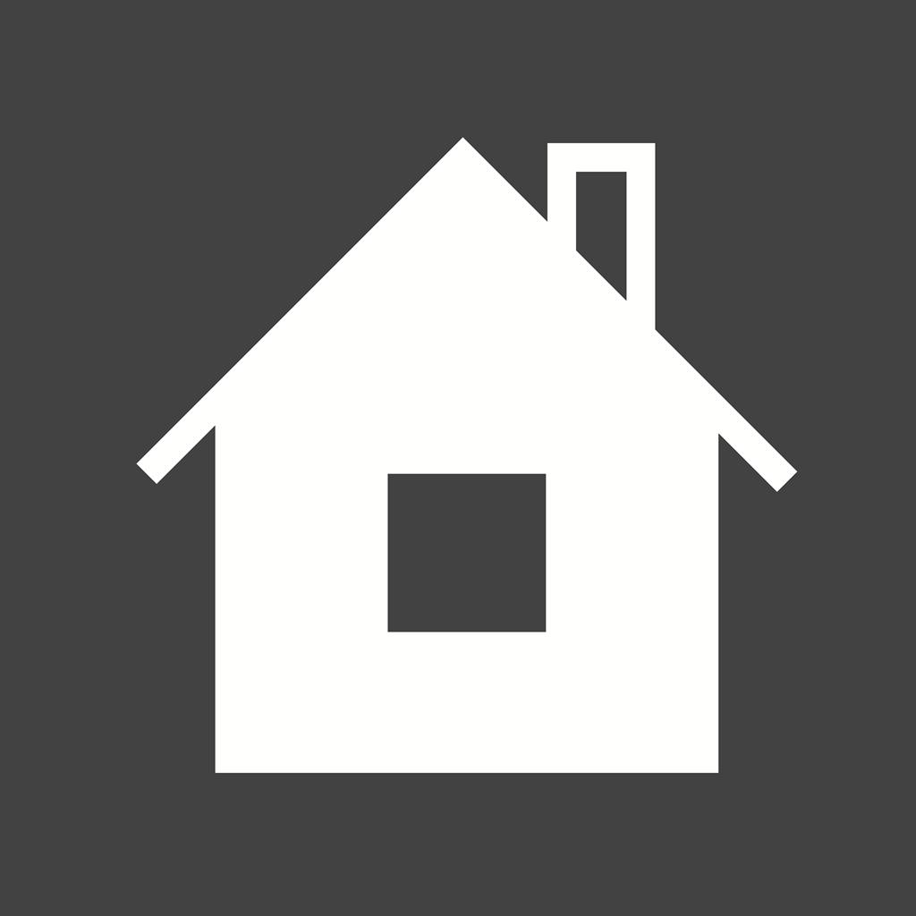 Home Glyph Inverted Icon