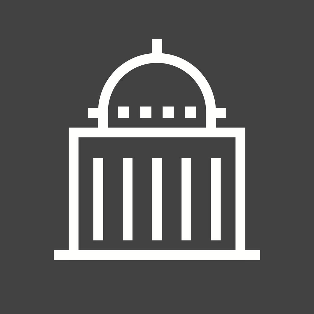 Government Line Inverted Icon