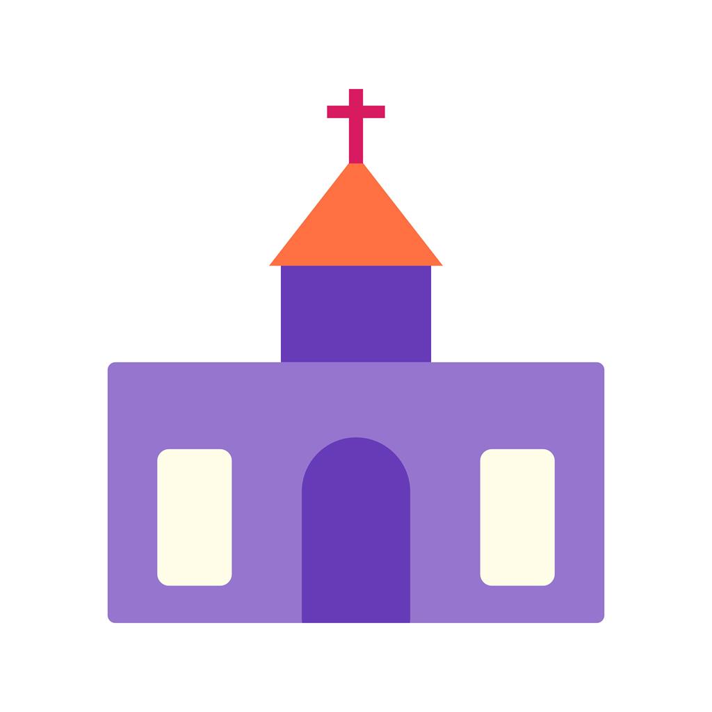 Church Flat Multicolor Icon
